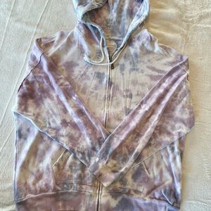 Aeropostale full zip tie dye hoodie juniors size medium